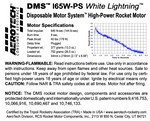 AeroTech I65W-PS 54mm x 218mm Single Use DMS 1-Motor Kit - 096510