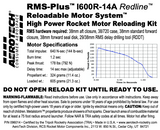 AeroTech I600R-14A RMS-38/720 Reload Kit (1 Pack) - 096014